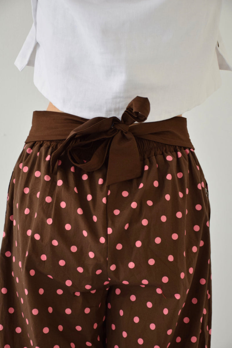 Lia Topos Pantalones marrones y rosas