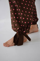 Lia Topos Pantalones marrones y rosas
