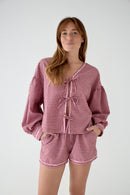 Blouse Marta Vichy Burgundy