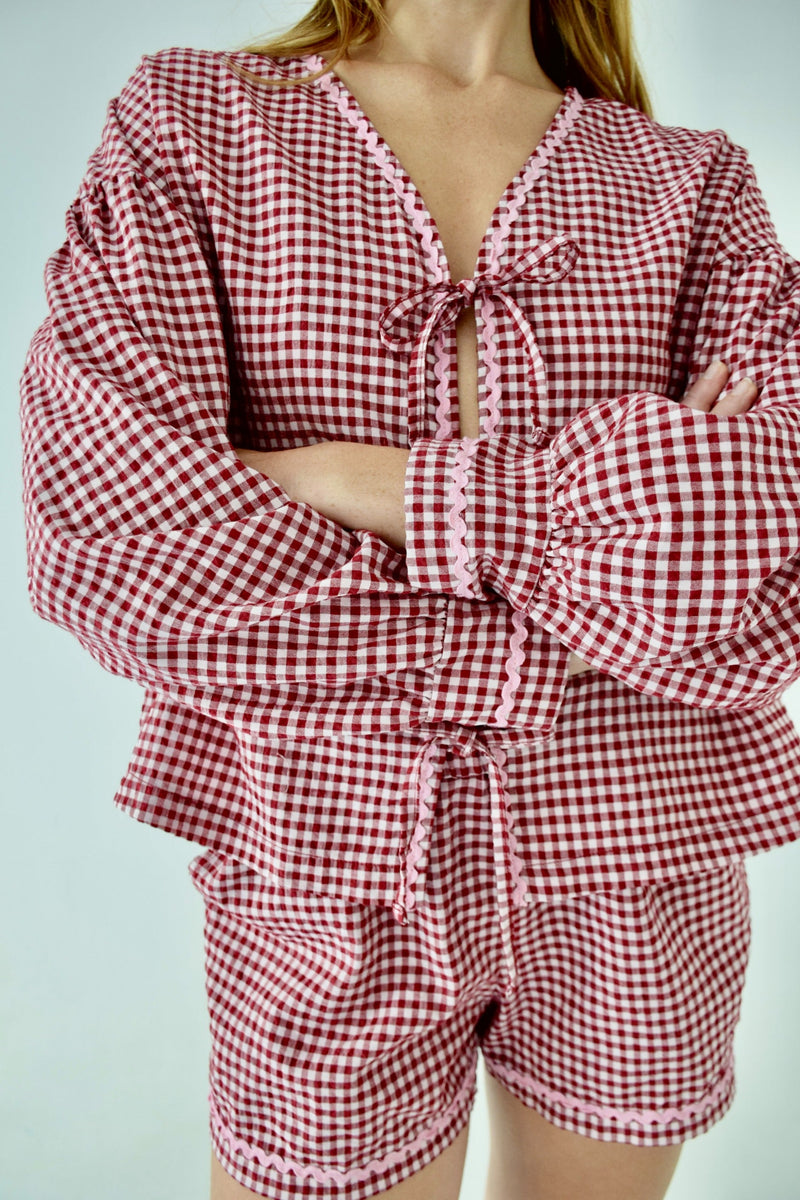 Blouse Marta Vichy Burgundy