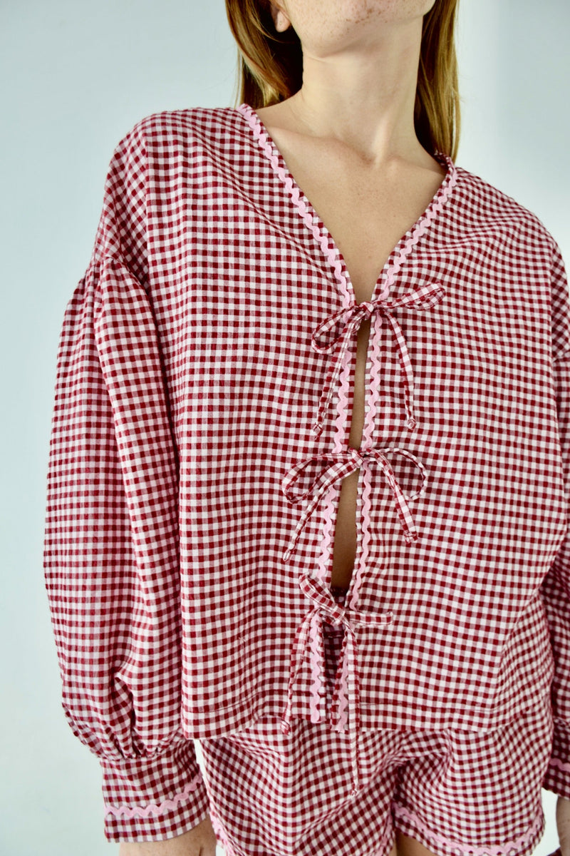 Blouse Marta Vichy Burgundy