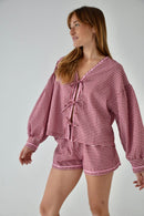 Blouse Marta Vichy Burgundy