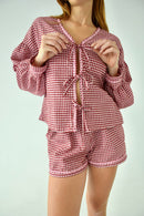 Blouse Marta Vichy Burgundy