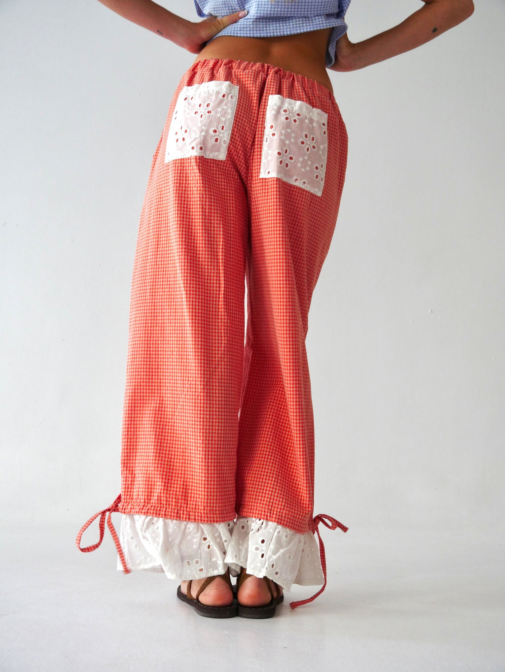 Pantalon Claudia Vichy Orange