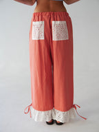 Pantalon Claudia Vichy Orange