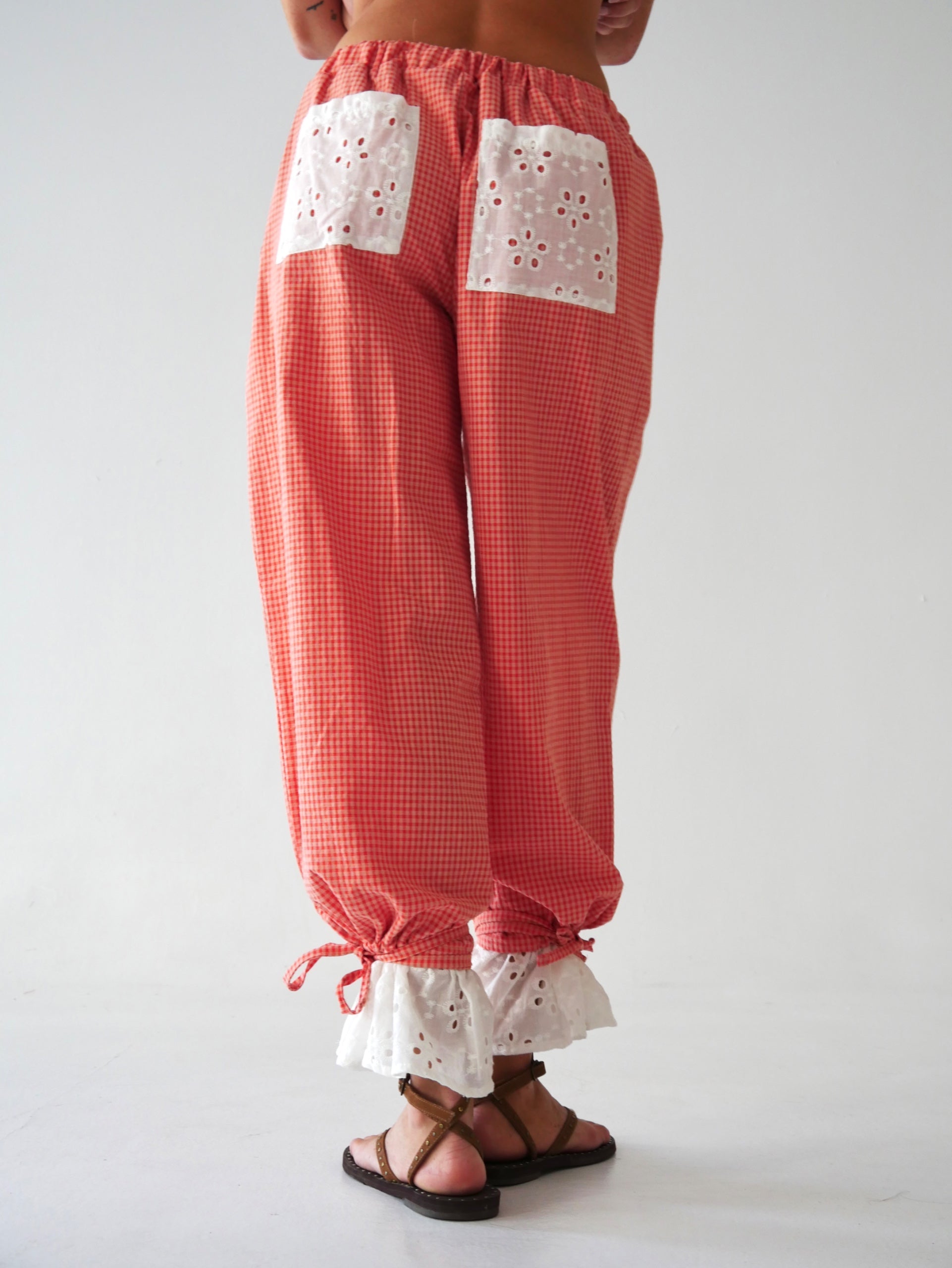 Pantalon Claudia Vichy Orange