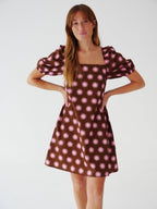 Robe Bruna Sol Marron Et Rose