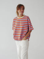 T-Shirt Nunu Orange Et Bleu Ciel