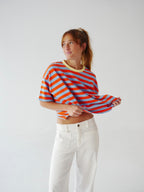 T-Shirt Nunu Orange Et Bleu Ciel