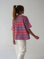 T-Shirt Nunu Orange Et Bleu Ciel