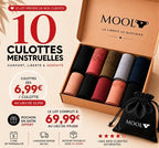 Pakke med 10 trusser - alle blødninger - 3XS til 8XL