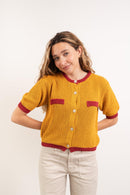 Cardigan En Coton Moutarde Mia