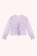 Chemisier À Carreaux Lavande Lucia