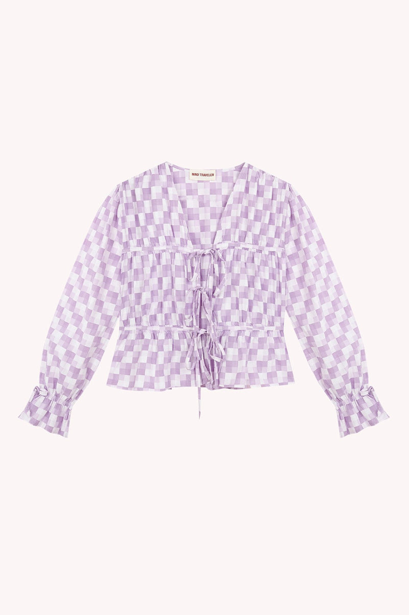 Chemisier À Carreaux Lavande Lucia