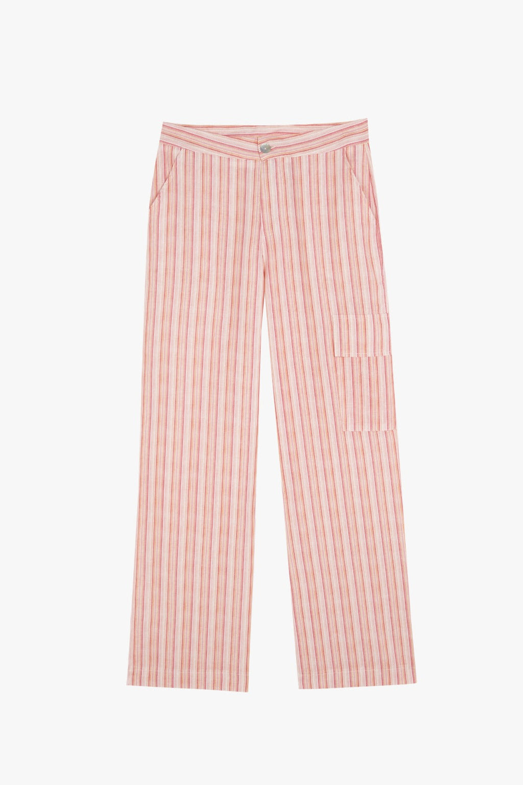 Pantalón tailandés de lino rosa