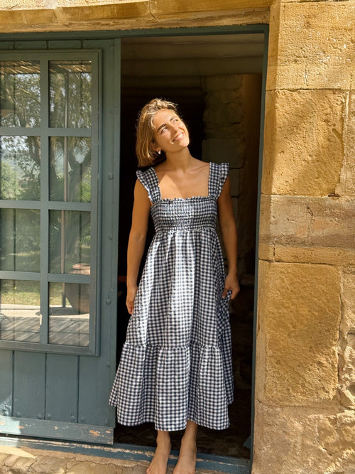 Robe Amaia Bleu Marine Vichy