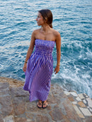 Robe Rayée Bleue Et Rose Emily