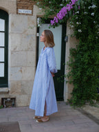 Vestido Matilde Vichy Celeste