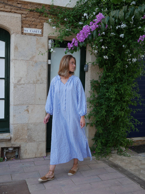 Robe Matilde Vichy Bleu Clair