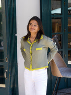 Cárdigan Teresa de Algodón Verde