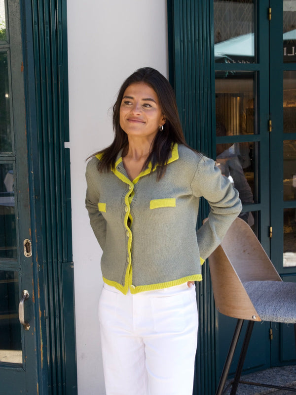 Cardigan En Coton Teresa Vert