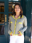 Cardigan En Coton Vert Teresa