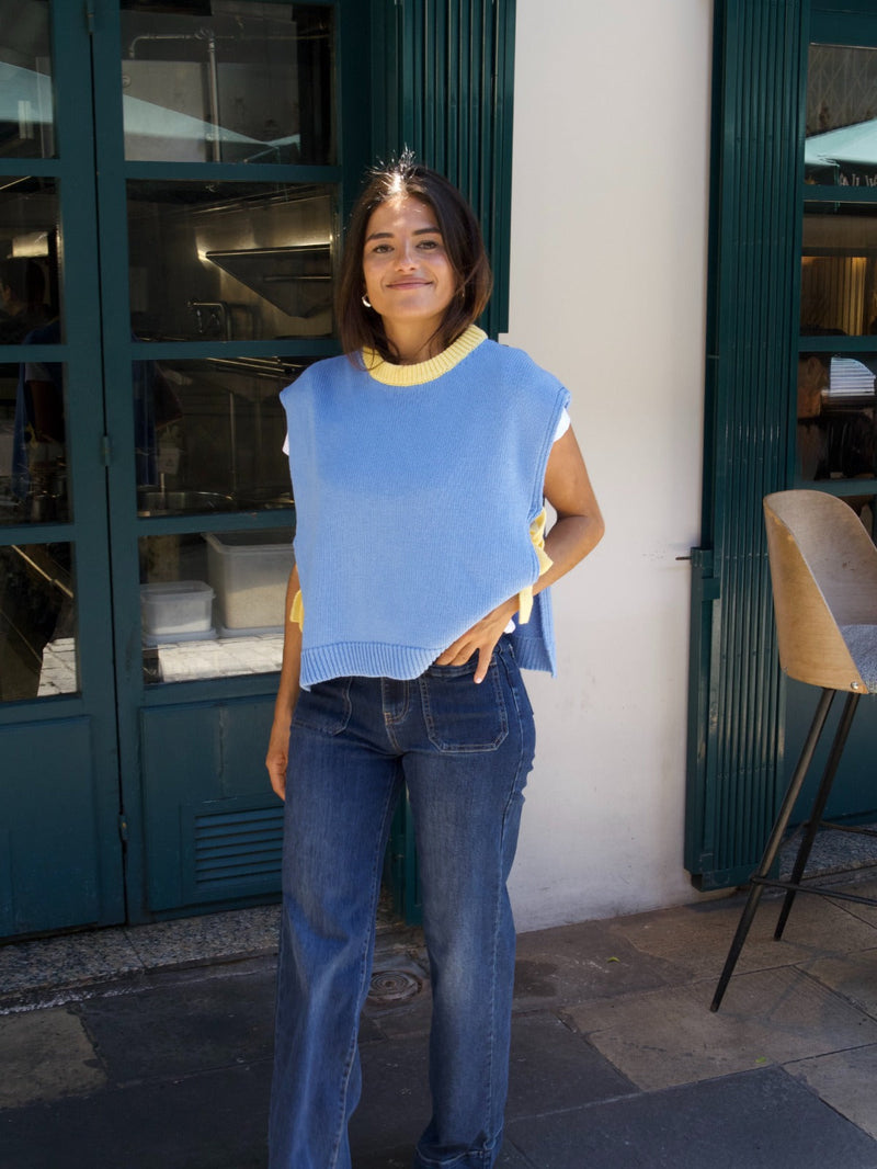 Gilet Bleu Et Jaune Julieta