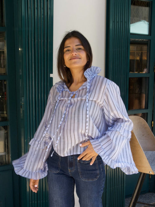 Chemisier Bleu Alicia