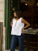 Top En Lin Blanc Gigi