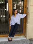 Chemisier Matilde Vichy Bleu Clair