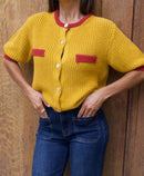 Cardigan En Coton Moutarde Mia