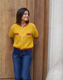 Cardigan En Coton Moutarde Mia