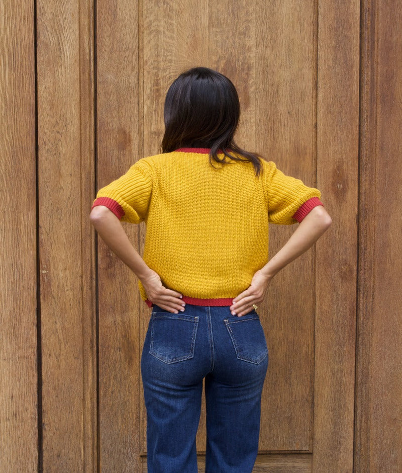 Cardigan En Coton Moutarde Mia
