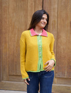 Cardigan Tina Coton Moutarde