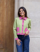 Cardigan Dahlia Vert