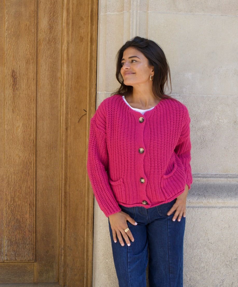 Cárdigan Cloé Fucsia