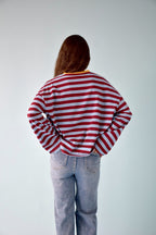 Núria Blue and Burgundy T-Shirt