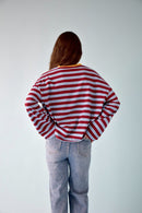 T-Shirt Núria Bleu y Burgundy