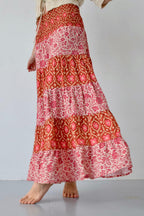 Falda bohemia naranja