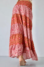 Falda bohemia naranja
