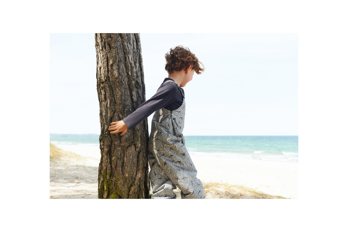 Set di 2 t-shirt a coste a maniche lunghe Stig - Blu navy