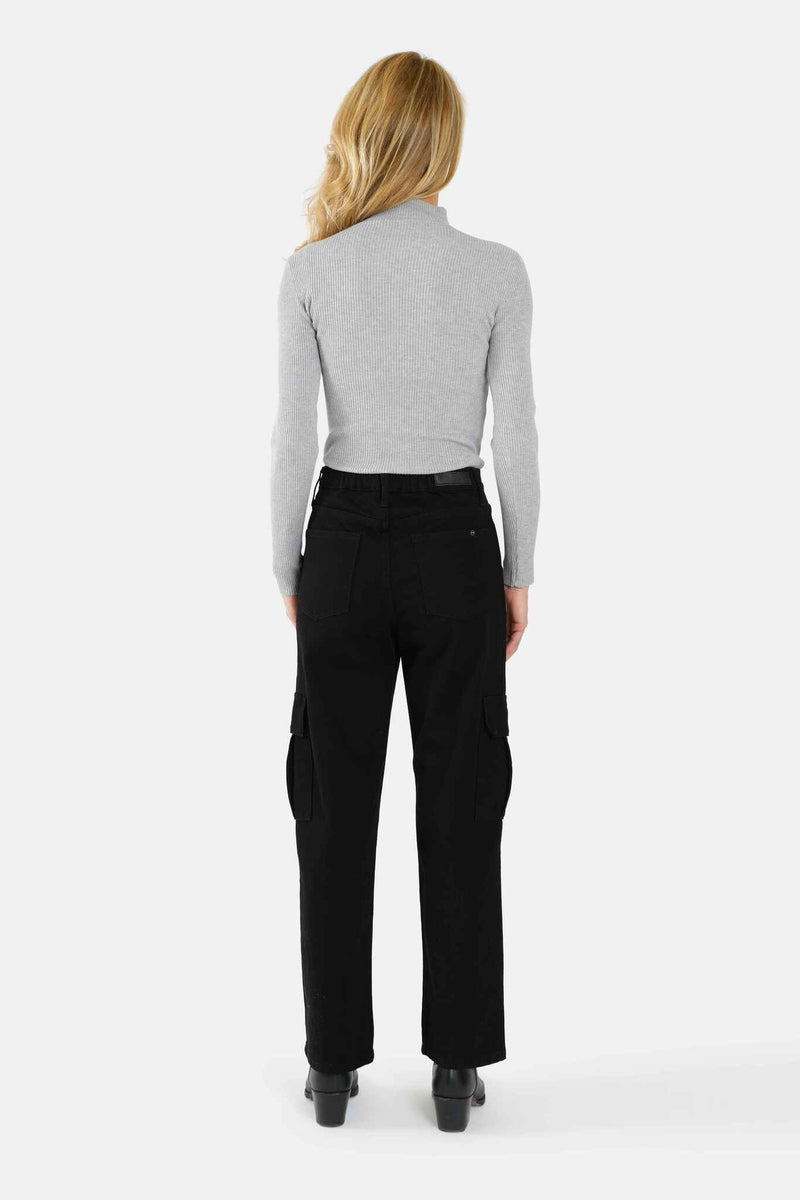 Jean Cargo CHARLOTTE femme, BLACK, taille 26, porté par Jessica (1m75) – photo 5