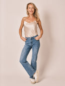 Jean bootcut bleu BELLY femme, BLUE, taille 25, porté par Jessica (1m75) (F.A.M. JEANS) – photo 1