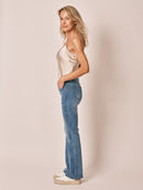 Jean bootcut bleu BELLY femme, BLUE, taille 25, porté par Jessica (1m75) – photo 3