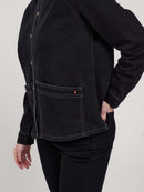 Veste noire VIVIAN femme, BLACK, taille XS, porté par Priscilla (1m76) – photo 4