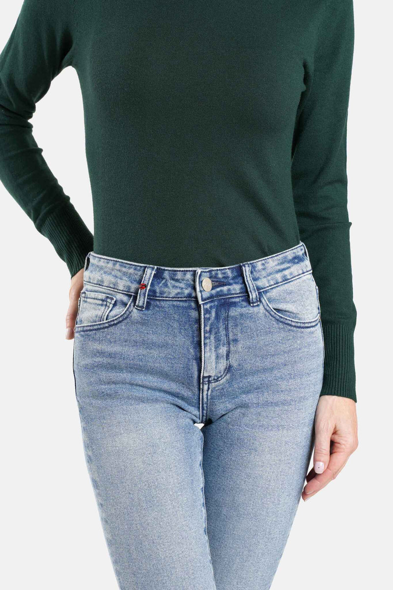 Jean skinny bleu CORINE femme, BLUE JEANS, taille 26, porté par Jessica (1m75) – photo 5