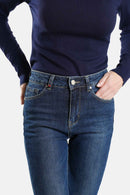 Jean skinny taille haute bleu JO femme, BLUE JEANS, taille 26, porté par Jessica (1m75) (F.A.M. JEANS) – photo 1