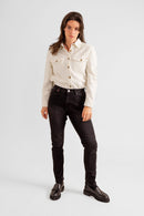 Jean slim noir EMMA femme, BLACK, taille 26, porté par Eden (1m70) – photo 4