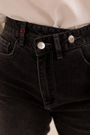 Jean balloon noir LAUREN femme, BLACK, taille 26, porté par Eden (1m70) – photo 6