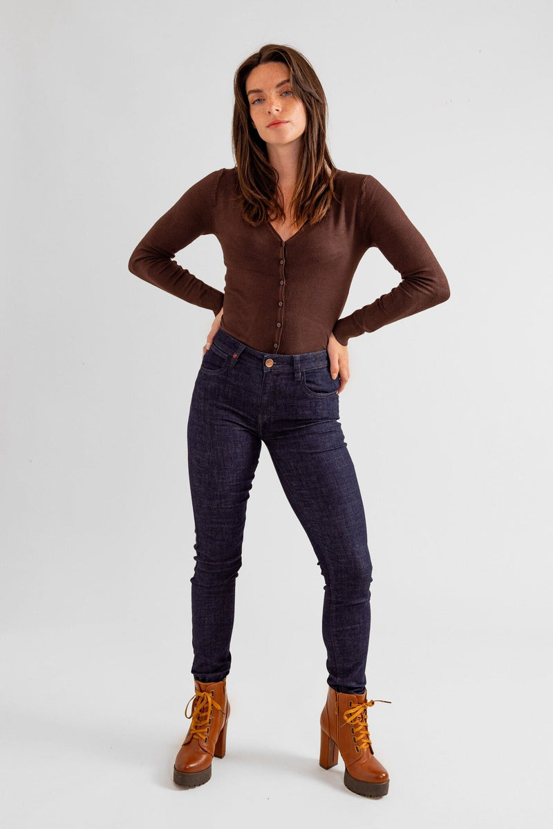 Jean skinny brut COLETTE femme, BRUT, taille 26, porté par Eden (1m70) (F.A.M. JEANS) – photo 1